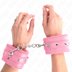 Menottes sissy cuirette rose avec moumoute