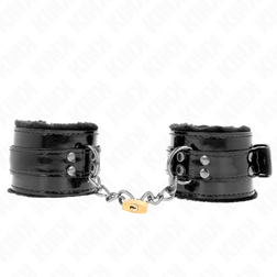 Menottes poignets bondage avec petit cadenas cuivre — vue 2