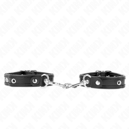 KINK SCHWARZE MINI-MANSCHETTEN MIT NIETEN, VERSTELLBAR 16 22 CM X 2 CM