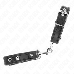 KINK SCHWARZE MINI-MANSCHETTEN MIT NIETEN, VERSTELLBAR 16 22 CM X 2 CM