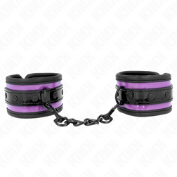 Menottes poignets néoprène violet bordure noire — Wrist Restraint — vue 2