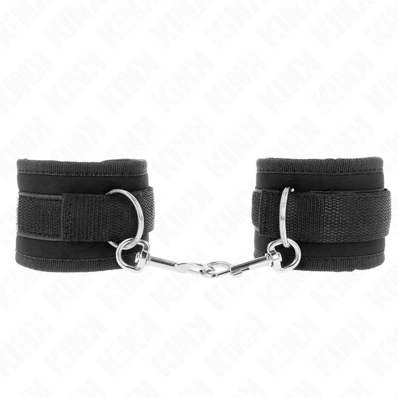 KINK APPAREILS POIGNETS A CROCHET ET BOUCLE EN NYLON NOIR MODELE 2 REGLABLE 18 35 CM X 6 CM