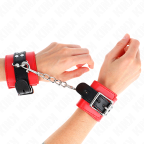 KINK APPUI POIGNETS ROUGE AVEC CEINTURE NOIRE REGLABLE 17 28 CM X 6 CM