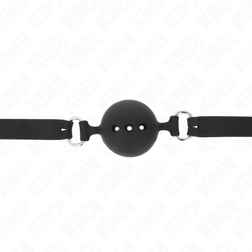 KINK BATON ENTIEREMENT SILICONE 55 x 2 CM AVEC BOULE 45 CM TAILLE M NOIR AJUSTABLE 35 51 CM
