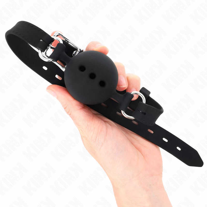 KINK BATON ENTIEREMENT SILICONE 55 x 2 CM AVEC BOULE 45 CM TAILLE M NOIR AJUSTABLE 35 51 CM