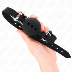 KINK BATON ENTIEREMENT SILICONE 55 x 2 CM AVEC BOULE 45 CM TAILLE M NOIR AJUSTABLE 35 51 CM