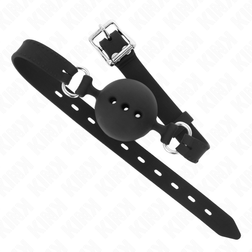KINK BATON ENTIEREMENT SILICONE 55 x 2 CM AVEC BOULE 45 CM TAILLE M NOIR AJUSTABLE 35 51 CM