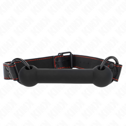 Bâillon os Bone Gag en silicone noir — Kink vu de face pour un plaisir sensuel ou intense