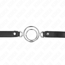 KINK GAG AVEC PLUSIEURS O RINGS 5 CM NOIR 63 X 25 CM
