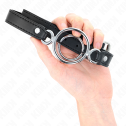KINK GAG AVEC PLUSIEURS O RINGS 5 CM NOIR 63 X 25 CM