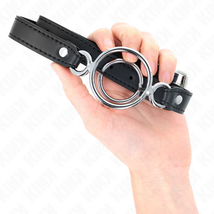 KINK GAG AVEC PLUSIEURS O RINGS 5 CM NOIR 63 X 25 CM