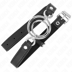 KINK GAG AVEC PLUSIEURS O RINGS 5 CM NOIR 63 X 25 CM