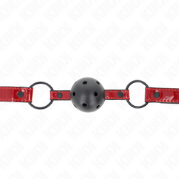 KINK BOULE EN CUIR BRILLANT 4,5 CM BAG 635 X 2 CM AJUSTABLE 41 X 59 CM