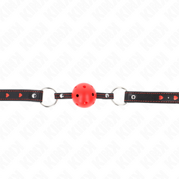 Gros plan sur la texture de l'accessoire Bâillon boule 4,