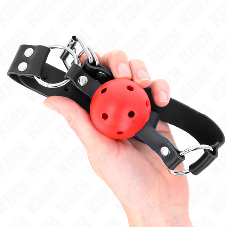 KINK BALLE RESPIRANTE 4 CM BAG AVEC DOUBLE RIVET ROUGE 625 x 25 CM AJUSTABLE 42 58 CM