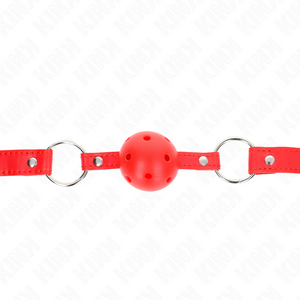 KINK BATON RESPIRANT 4 CM AVEC DOUBLE RIVET MODELE 1 ROUGE 625 x 25 CM REGLABLE 42 58 CM