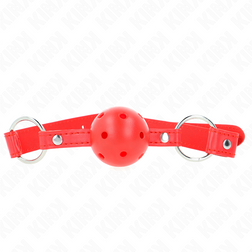 Bâillon mors style pony play rouge ajustable