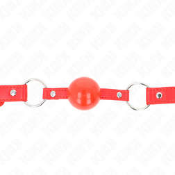 Bâillon boule rouge intégral 4 cm avec serrure — Rojo Lock — vue 4
