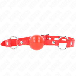 Bâillon boule rouge intégral 4 cm avec serrure — Rojo Lock