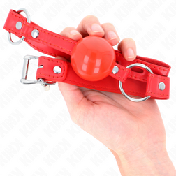 Bâillon boule rouge intégral 4 cm avec serrure — Rojo Lock — vue 2