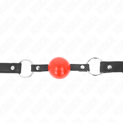 Bâillon boule rouge 4 cm avec cadenas