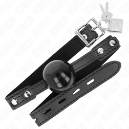 Bâillon boule souple noire 4 cm — Soft M3 — vue 3
