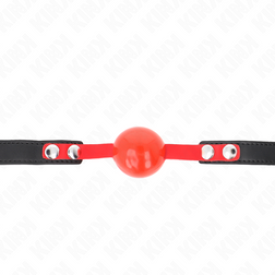 Bâillon boule souple 4 cm, sangle réglable 37-52 cm — vue 4