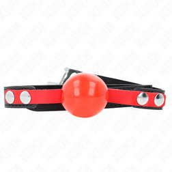 Bâillon boule souple 4 cm, sangle réglable 37-52 cm