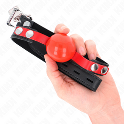 Bâillon boule souple 4 cm, sangle réglable 37-52 cm — vue 2