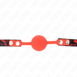 Bâillon BDSM boule silicone 4 cm verrouillable — Lock Gag M2 — vue 3