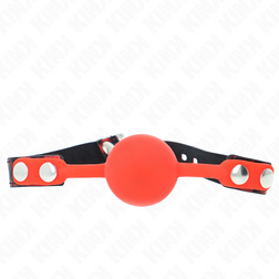 Bâillon BDSM boule silicone 4 cm verrouillable — Lock Gag M2