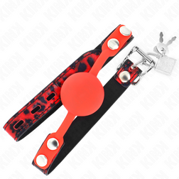 Bâillon BDSM boule silicone 4 cm verrouillable — Lock Gag M2 — vue 2