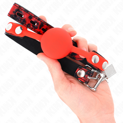 Bâillon BDSM boule silicone 4 cm verrouillable — Lock Gag M2 — vue 4