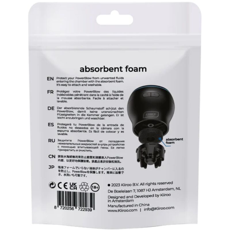 Mousses absorbantes de rechange lot de 5 — emballage