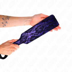 Paddle fessée violette dentelle noire 37 cm — vue 3