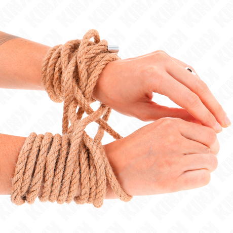 Corde shibari chanvre naturel 20 m embout métal · Kink Rope Arts · Cordes shibari
