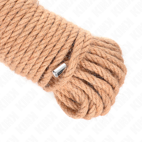 Corde shibari chanvre naturel 20 m embout métal — emballage