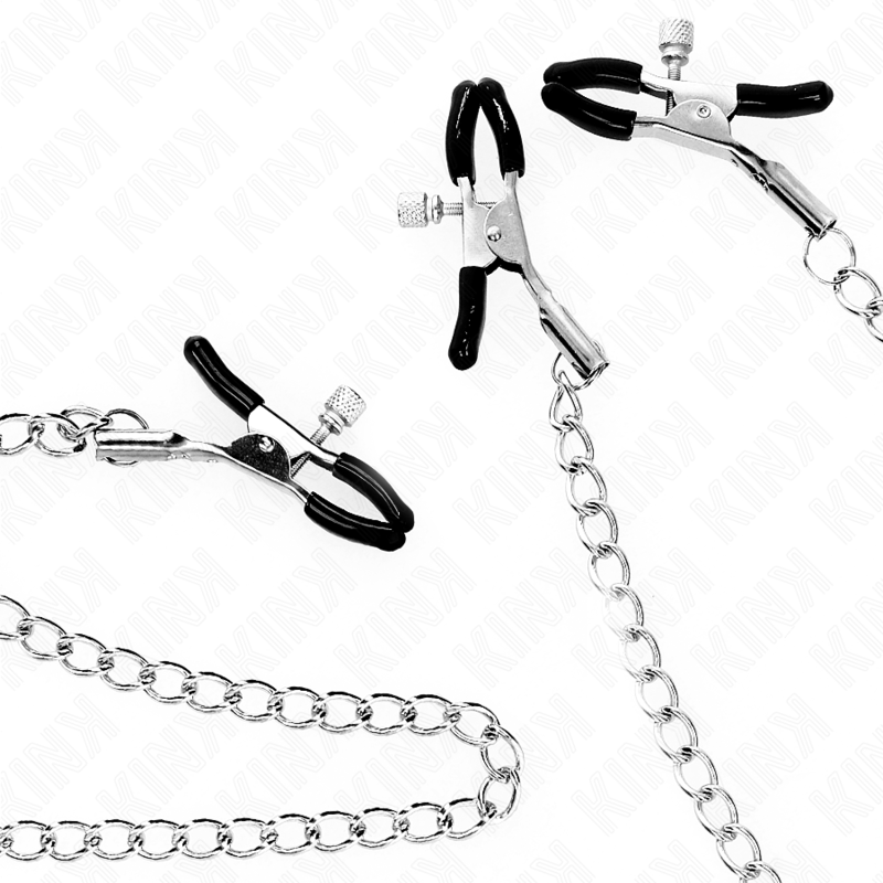 KINK PINCES TRIPLE A TAMELON ET CLITO AVEC CHAINE MODELE 0