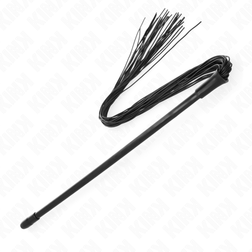 Fouet en silicone à fines lanières noires 60 cm — vue 4