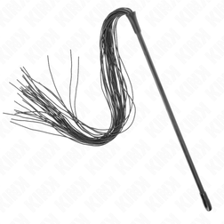 Fouet en silicone à fines lanières noires 60 cm — vue 2