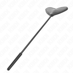Tapette de spanking cœur en cuir végan noir 33 cm — image 3