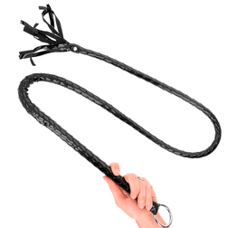 Fouet long tressé brillant 138 cm