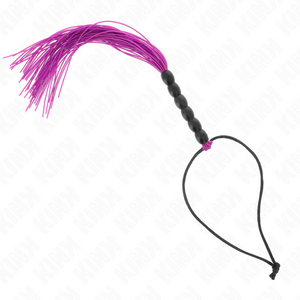 KINK MINI FOUET EN SILICONE AVEC 6 BILLES VIOLES 26 CM