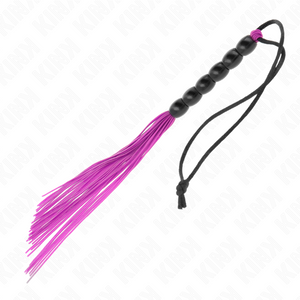KINK MINI FOUET EN SILICONE AVEC 6 BILLES VIOLES 26 CM