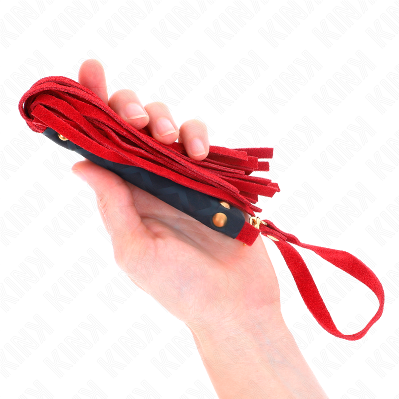 KINK MINI FOUET DAIM ROUGE 30 CM
