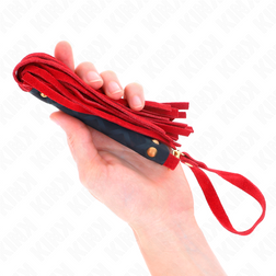 Mini fouet daim rouge velouté 30 cm — image 3