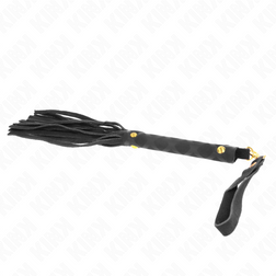 Mini fouet daim noir velouté 30 cm — image 5