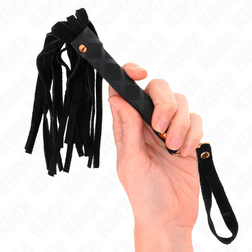 Mini fouet daim noir velouté 30 cm