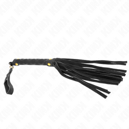 Mini fouet daim noir velouté 30 cm — image 4