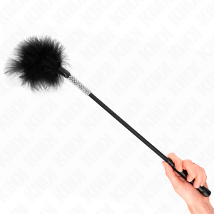KINK - PLUMES CHACOUILLES AVEC MANCHE STRASS 50 CM · Kink Impact & Touch · Plumes